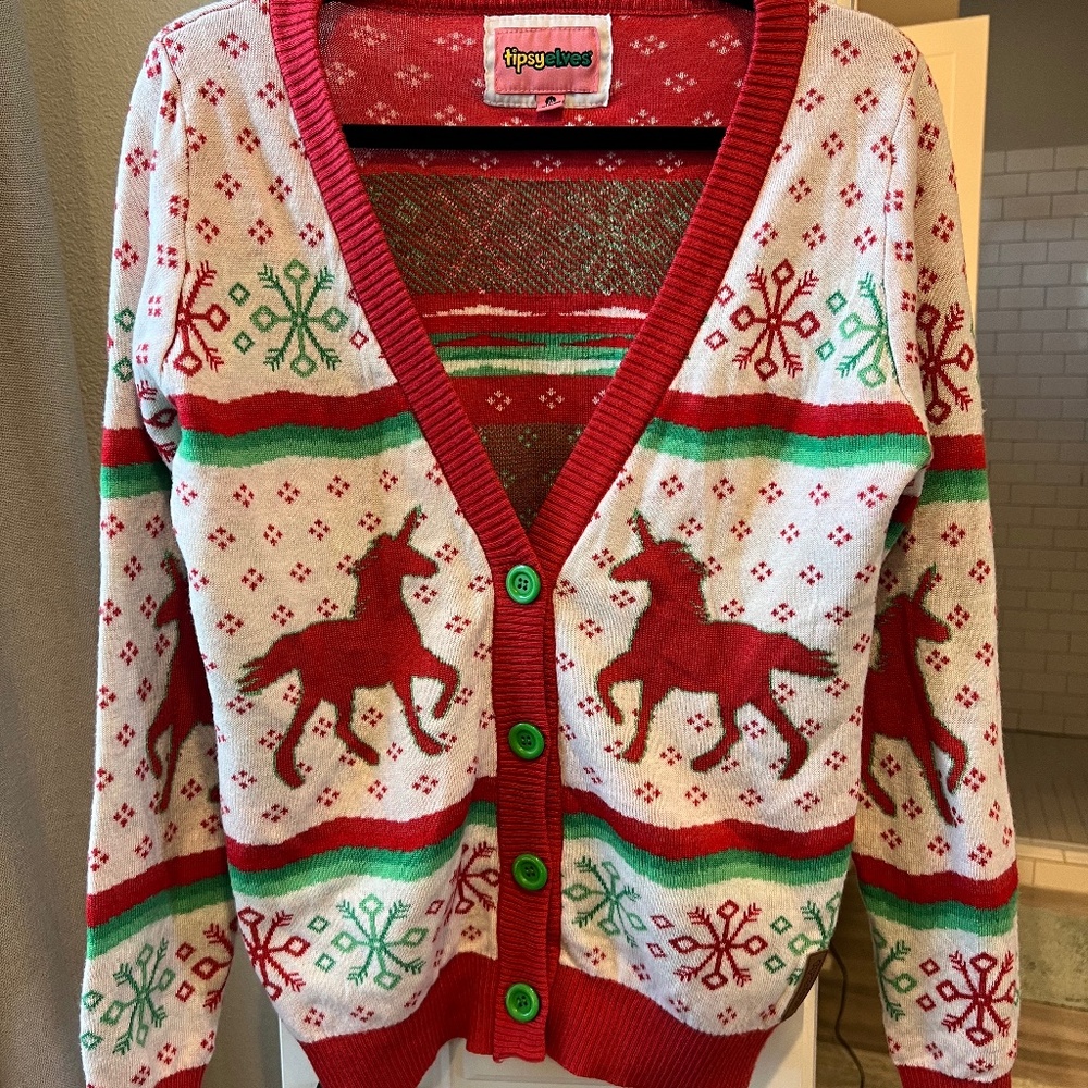 Tipsy Elves Unicorn Christmas Sweater